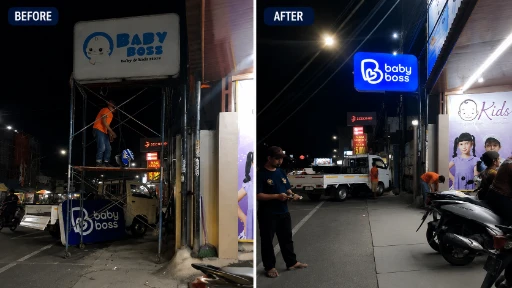 Reklame, neon box & huruf timbul — proyek Dexsign di Karawang 17