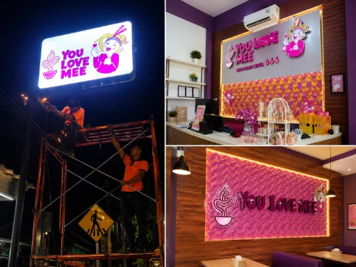 Reklame, neon box & huruf timbul — proyek Dexsign di Karawang 18
